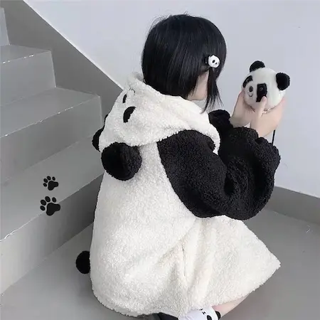 Casaco Felpudo de Panda